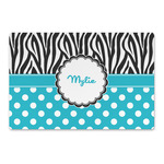 Dots & Zebra Large Rectangle Car Magnet (Personalized)