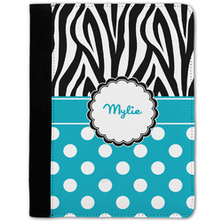 Dots & Zebra Notebook Padfolio - Medium w/ Name or Text