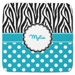 Dots & Zebra Memory Foam Bath Mat - 48"x48" (Personalized)