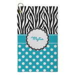 Dots & Zebra Microfiber Golf Towel - Small (Personalized)