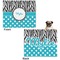 Dots & Zebra Microfleece Dog Blanket - Large- Front & Back