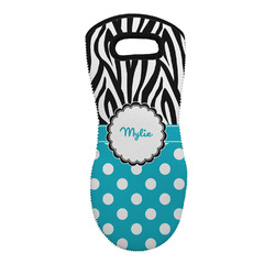 Dots & Zebra Neoprene Oven Mitt w/ Name or Text