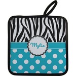 Dots & Zebra Pot Holder w/ Name or Text