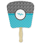 Dots & Zebra Paper Fan (Personalized)