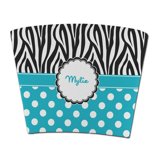 Custom Dots & Zebra Party Cup Sleeve - without bottom (Personalized)