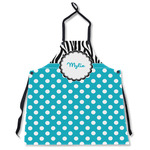 Dots & Zebra Apron Without Pockets w/ Name or Text