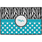 Dots & Zebra Door Mat - 36"x24" (Personalized)