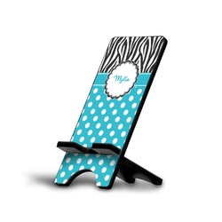 Dots & Zebra Cell Phone Stand (Personalized)