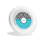 Dots & Zebra Plastic Party Appetizer & Dessert Plates - 6" (Personalized)