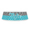 Dots & Zebra Plastic Pet Bowls - Small - FRONT