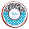 Dots & Zebra Printed Icing Circle - Large - On Cookie