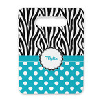 Dots & Zebra Rectangular Trivet with Handle (Personalized)