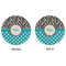 Dots & Zebra Round Linen Placemats - APPROVAL (double sided)