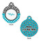 Dots & Zebra Round Pet Tag - Front & Back