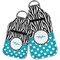 Dots & Zebra Sanitizer Holder Keychain - Parent Main