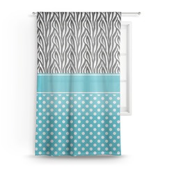 Dots & Zebra Sheer Curtain - 50"x84"