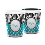 Dots & Zebra Ceramic Shot Glass - 1.5 oz (Personalized)