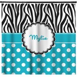 Dots & Zebra Shower Curtain - Custom Size (Personalized)