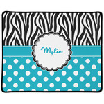 Dots & Zebra Large Gaming Mouse Pad - 12.5" x 10" (Personalized)