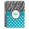 Dots & Zebra Spiral Journal Large - Front View