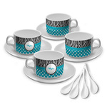 Dots & Zebra Tea Cup - Set of 4 (Personalized)