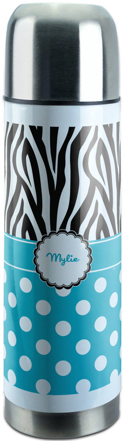 zebra stainless steel thermos