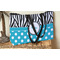 Dots & Zebra Tote w/Black Handles - Lifestyle View