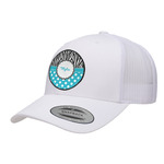 Dots & Zebra Trucker Hat - White (Personalized)