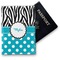 Dots & Zebra Vinyl Passport Holder - Front