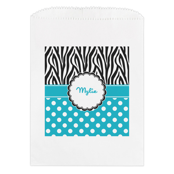 Custom Dots & Zebra Treat Bag (Personalized)