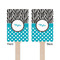 Dots & Zebra Wooden 6.25" Stir Stick - Rectangular - Double Sided - Front & Back