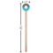 Dots & Zebra Wooden 7.5" Stir Stick - Round - Dimensions