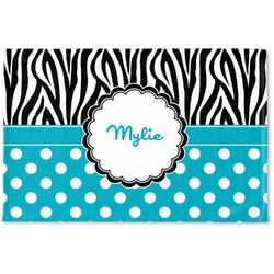 Dots & Zebra Woven Mat (Personalized)