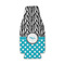 Dots & Zebra Zipper Bottle Cooler - FRONT (flat)