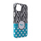 Dots & Zebra iPhone 14 Pro Case - Angle