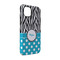 Dots & Zebra iPhone 14 Tough Case - Angle