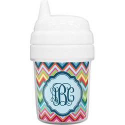 Retro Chevron Monogram Baby Sippy Cup (Personalized)