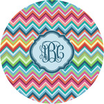 Retro Chevron Monogram Multipurpose Round Labels - 1"