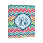 Retro Chevron Monogram Canvas Print