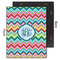 Retro Chevron Monogram 11x14 Wood Print - Front & Back View