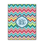 Retro Chevron Monogram Wood Print - 11x14