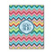 Retro Chevron Monogram 11x14 Wood Print - Front View