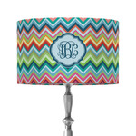 Retro Chevron Monogram 12" Drum Lamp Shade - Fabric