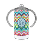 Retro Chevron Monogram 12 oz Stainless Steel Sippy Cup