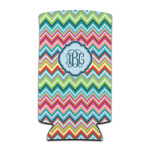 Retro Chevron Monogram Can Cooler (tall 12 oz)