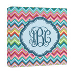 Retro Chevron Monogram Canvas Print - 12x12