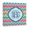 Retro Chevron Monogram 12x12 - Canvas Print - Angled View