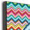 Retro Chevron Monogram 12x12 Wood Print - Closeup