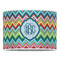 Retro Chevron Monogram 16" Drum Lampshade - FRONT (Poly Film)