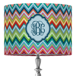 Retro Chevron Monogram 16" Drum Lamp Shade - Fabric